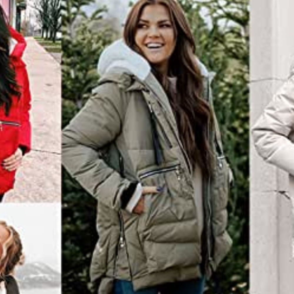 Hip Down Puffer Jacket‎ w Zippers and snaps